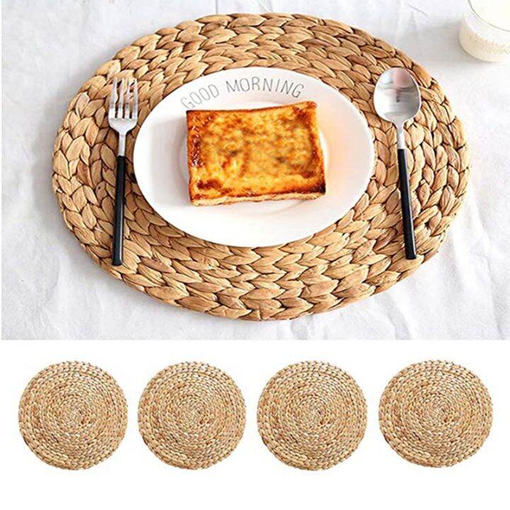 round-woven-rattan-placemats-natural-wicker-mats-water-hyacinth-straw-braided-placemats-set-of-6