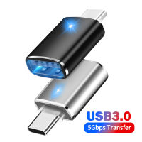 USB To USB Type C OTG Adapter LED USB C Male to USB 2.0 3.0 Converter For Mackbook Pro Samsung Xiaomi USB-C OTG Connector