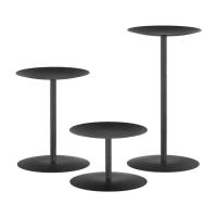 Candle Holder Set Matte Black Retro Wrought Iron Taper Candle Holders Set Of 3 Modern Decorative Candle Pedestal Decor Holder for Wedding Party Bar Table Centerpiece classical