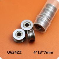 Fixmee 10ชิ้น624uu U Groove Hcs รางนำลูกรอกล้อแบริ่ง4Mm * 13Mm * 7Mm