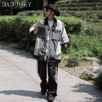 COD DaDuHey  Mens and Womens Ins Trendy All-Matching Loose Multi-color Jacket 2023 New High Street Short Sleeve Overalls Overcoat