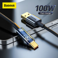 Baseus สายชาร์จเร็ว100W USB Type C,สายชาร์จเร็วสำหรับ Huawei P40 Pro Mate 30ปิดอัตโนมัติ100W สำหรับ Samsung S21 Ultra S20