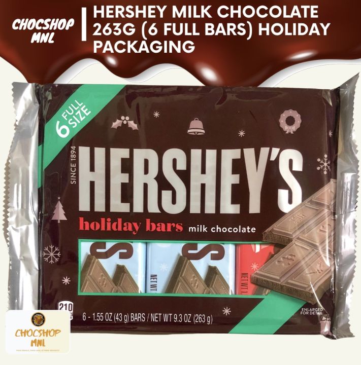 Hershey's Milk Chocolate 263G (6 FULL BARS) Holiday Packaging EXPIRY ...