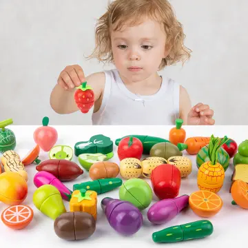 Retend Play Toys Plastic Food Cutting Fruit Vegetable Pretend Play Children Kitchen  Toys Montessori Learning Educational Toys - Realistic Reborn Dolls for Sale