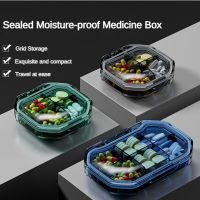 4/6 Grids Organizer Container for Tablets Travel Pill Box with Seal Ring Sealed Organizer Container Portable Pill Cases Medicine  First Aid Storage