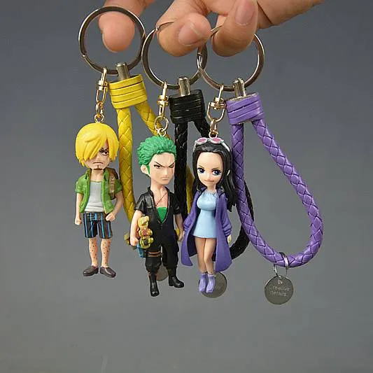 New One Piece Anime Acrylic Cartoon Key Chian Kawaii Luffy Keychain Zoro  Sanji Shankusu Katakuri Pendant Toy Kids Gift