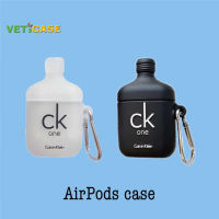 VETICASE CKน้ำหอมขวดหูฟังกรณีสำหรับApple AirPods Pro AirPods 1 2 3ซิลิโคนปกอ่อนหูฟังอากาศฝักปลอกกระเป๋าป้องกันAirPodอุปกรณ์เสริมสีดำสีขาว