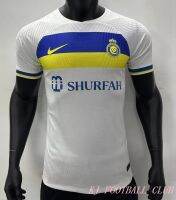 Al-Nassr FC สีขาวเสื้อเชิ้ตโรนัลโด23-24คุณภาพสูงรุ่นเครื่องเล่นเสื้อเจอร์ซีย์เตะฟุตบอล