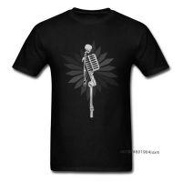 Tees Men Tshirts Microphone Skull Printing Tshirt Design Cool Summerfall T