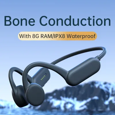 กันน้ำหูฟังการนำกระดูกไร้สายบลูทูธหูฟัง MP3เครื่องเล่นที่มี8กรัม RAM IPX8ดำน้ำว่ายน้ำชุดหูฟังสำหรับหัวเว่ย