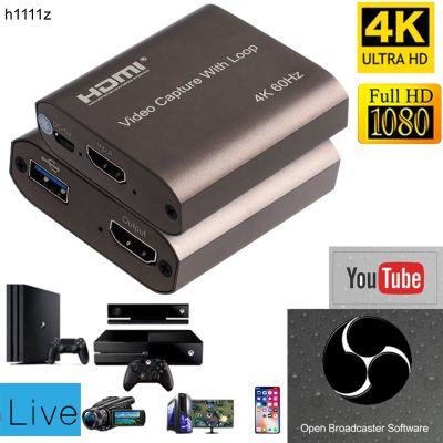 ❂✤ 4K 60hz Loop Out HDMI Capture Card Audio Video Recording Plate Live Streaming USB 2.0 3.0 1080p Grabber for PS4 Game DVD Camera