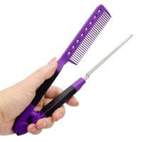 【YF】▲  Straight Hair Styling Comb Plywood V Type Hollow Card Slot with Teeth