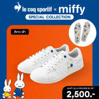 le coq sportif x miffy รองเท้าชาย-หญิง รุ่น LA ROLAND SL MF สีขาว-ฟ้า (รองเท้าผ้าใบสีขาว, รองเท้าแฟชั่น, แบบผูกเชือก, Unisex, lecoq, เลอค็อก, รองเท้า, รองเท้าหนัง)