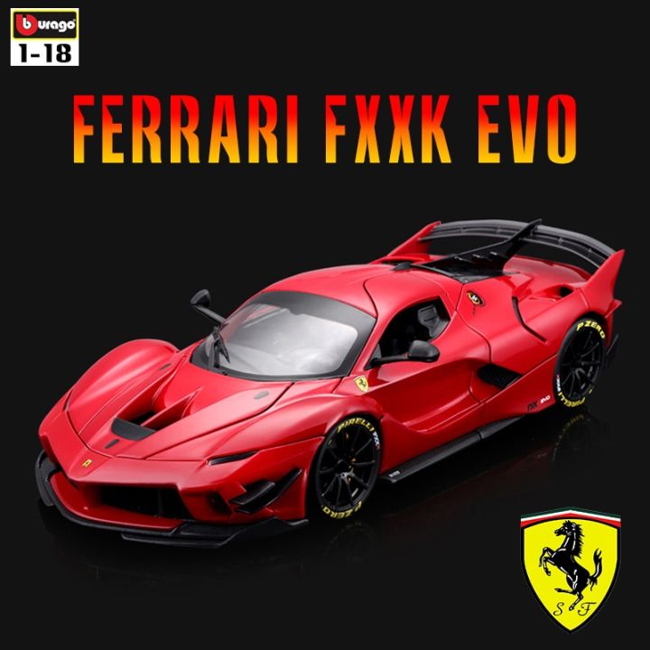Bburago 1:18 Ferrari FXXK EVO Genuine Die-Casting Car Model Simulation  Alloy Car Model Handicraft Decoration Collection Toy
