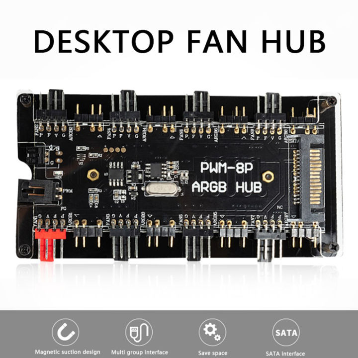 amazing-boxe-อะแดปเตอร์ควบคุมการระบายความร้อนด้วยไฟ12v-4-pin-pwm-argh-สำหรับพีซี