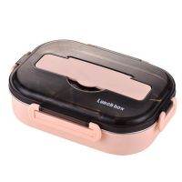 Bento Lunch Box for Student Thermal Insulation Bento Lunch Box High-Grade Stainless Steel Liner Lunch Containers