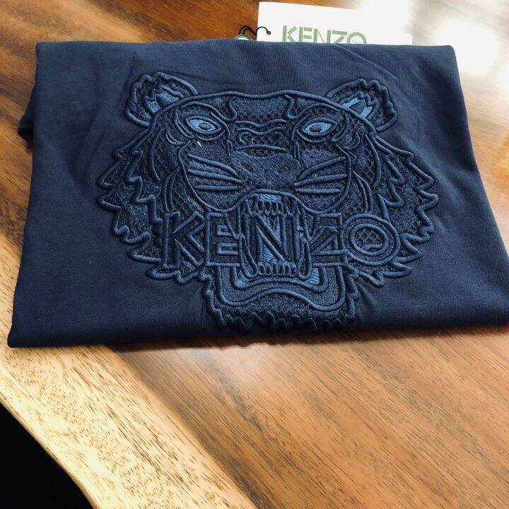 kenzo-ใหม่-k-takata-หัวเสือชายและหญิงเสื้อยืดลายปักสามมิติฤดูใบไม้ผลิและฤดูร้อนลูกไม้ผ้าฝ้ายบริสุทธิ์แขนสั้นแบรนด์แฟชั่นยุโรปและอเมริกา