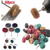 “”：{： 50Pcs Nylon Mini Drill Abrasive Brush 2.35Mm Shank Buffing Polishing Wheel Rust Remover For Dremel Rotary Hand Tool Accessories