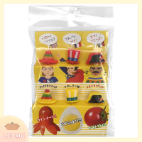 ? LECHU? 6pcs Bento ผักเด็กวัยหัดเดินเด็กผลไม้ส้อมฟันหมวกผลไม้