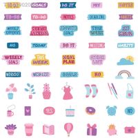 ஐ▩ 50Pcs Colorful Plan Decals Planner Stickers To Do List Label Scrapbooking Decor Daily Plan Sticky Notes Memo Note