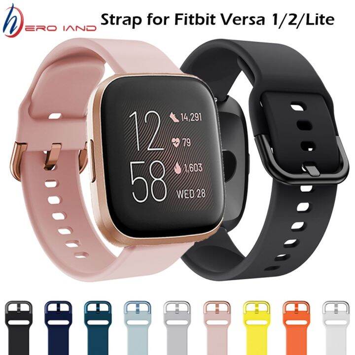 สายคล้องสําหรับ Fitbit Versa 2 Band ซิลิโคนนุ่มข้อมือกันน้ําเปลี่ยนสาย