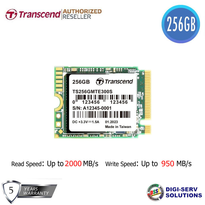 Transcend 256GB PCIe SSD 300S, M.2 2230, GEN3X4, NVME, 3D TLC