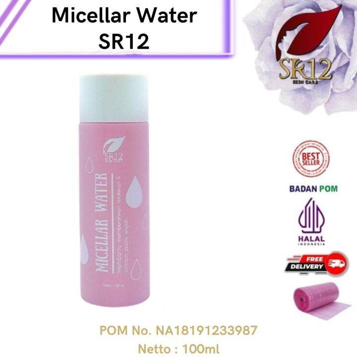 Sr12 Micellar Water Pembersih Make Up Wajah Dan Kotoran Debu Tanpa Bilas Secara Maksimal Aman 9012