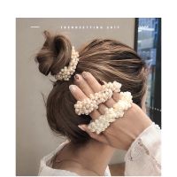 Girl Imitation Pearl Head Rope Simple Hair Ring Leather Case Sweet Fresh Rubber Band Hair Rope