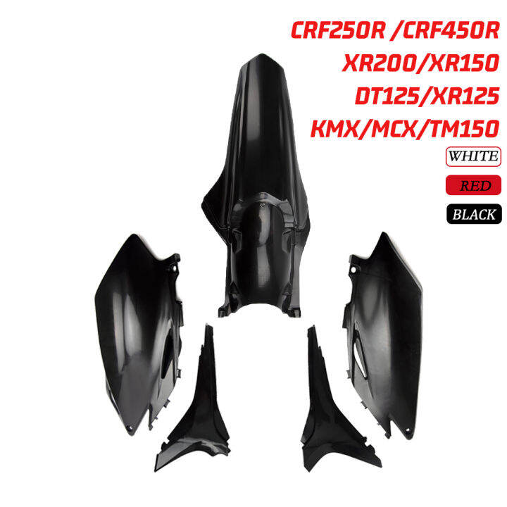 Motorbike Complete Body Plastics Rear Fender and Rear Side Fender Kits