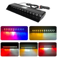 CCLight Car Strobe Light 12V Vehicles 12Pcs LED Windshield Dashboard Warning Light Red White Light