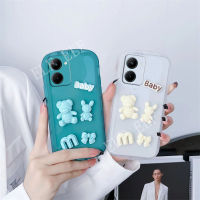 ฝาครอบหลังเคสนิ่ม TPU วิโวแบบใสใหม่ Y78 Y36กันกระแทกหรูหรา VIVOY36เคสโทรศัพท์โปร่งใสหมีกระต่ายน่ารัก2023 VIVOY78 5กรัม