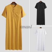 XMAN Mens Vintage Loose Casual Short Sleeve Button Collar Shirts