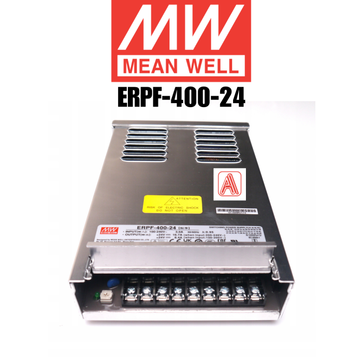 Mean Well Erpf 400 24 24v Power Supply Ac Dc Single Output Power Supply With Pfc Output 24vdc 1555