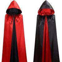 【Ready】? Halloween COS long double-layer cloak unisex multi-color hooded cape cosplay vampire capex