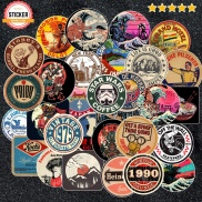 Sticker Vintage Labels chống nước sticker dán mũ bảo hiểm laptop điện