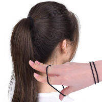 Graceful 40 pcsblack Elastic ROPE แหวนเส้นผมผู้หญิงวงผมผูกหางม้า