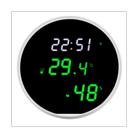 WiFi Hygrometer: Digital Indoor Temperature Humidity Sensor with LED Backlit Display, App Notification Alert