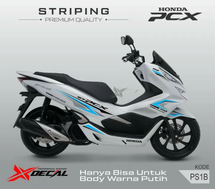 Meteor 00 Sticker Print Cutting Motor Pcx Khusus Pcx Warna Putih Lazada Indonesia