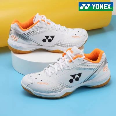 YONEX รองเท้าแบดมินตันลายเสือสีขาวระบายอากาศได้ดีรองเท้าผ้าใบสำหรับทั้งหญิงและชาย65z กันลื่นทนทานต่อการฉีกขาด