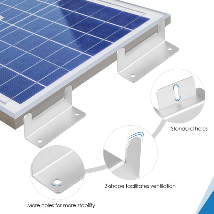 คลังสินค้าพร้อม-โมดูลโซลาร์เซลล์เข้ามุม-z-ชุดติดตั้ง8ชิ้น-z-โมดูลโซลาร์เซลล์อลูมิเนียมชนิดติดตั้งแผงโซล่าติดหลังคาวงเล็บยึดอุปกรณ์พลังงานระเบียงขาแขวนติดผนังที่ติดระเบียง