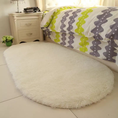 Faux Fur Area Rugs Large Oval Artificial Sheepskin Long Hair Carpet Floor Wool Fluffy Soft Mat Bedroom For Living Room