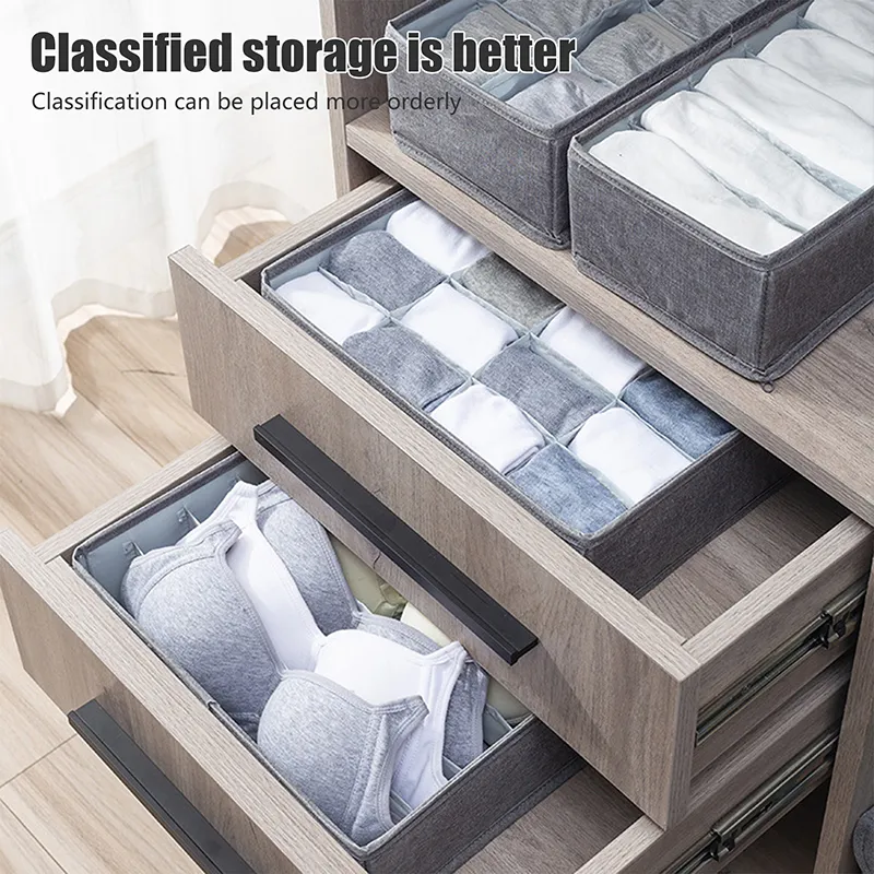 Loozykit Storage Box Organizer Foldable Multi-size Bra Underwear