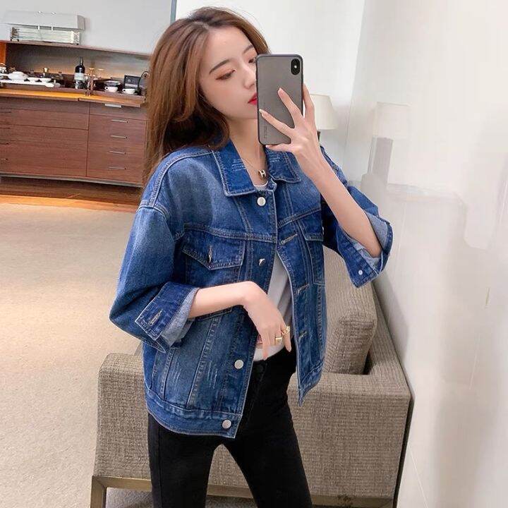 Ảnh thậtVideoÁo khoác bò oversize phong cách ulzzang chất đẹp Áo khoác jean  Quang Châu - MixASale