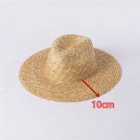 202305-Shi Dropshipping Summer Hand Weave Straw Grass Solid Street Lady Fedoras Cap Men Women Panama Jazz Hat