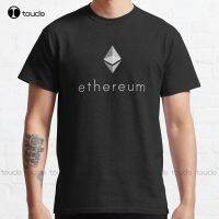 New Ethereum Logo Classic T-Shirt Black Tee Shirts For Cotton Tee Shirt Xs-5Xl Unisex Fashion Funny Harajuku Streetwear