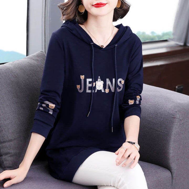 เสื้อกันหนาวมีฮู้ดสำหรับผู้หญิง-เสื้อสเวตเตอร์แขนยาวแฟชั่นใหม่สำหรับฤดูใบไม้ผลิและฤดูใบไม้ร่วง