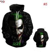 COD lianshai HX New โจ๊กเกอร์ Joker DC Movie 3D พิมพ์ Hoodies ลำลองแขนยาวแฟชั่นเสื้อคลุมด้วยผ้า