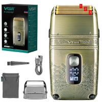 ZZOOI Original VGR Metal Wet Dry Electric Shaver For Men Beard And Hair Facial Electric Razor Balds Head Shaving Machine Rechargeable