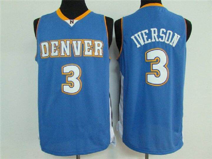 เสื้อถักบาสเก็ตบอล-nba-ปักลาย22-23-3-iverson-15-anthony-55-เสื้อนักเก็ตชุดบาสเก็ตบอล