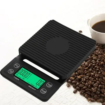 Electronic Espresso Coffee Scale, Smart Timing, LED Touch Digital Balance,  Measuring Tools and Weight for Kitchen, 3kg, 0.1g
